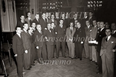 Torneo scopone 1938 Mascagni e giocatori