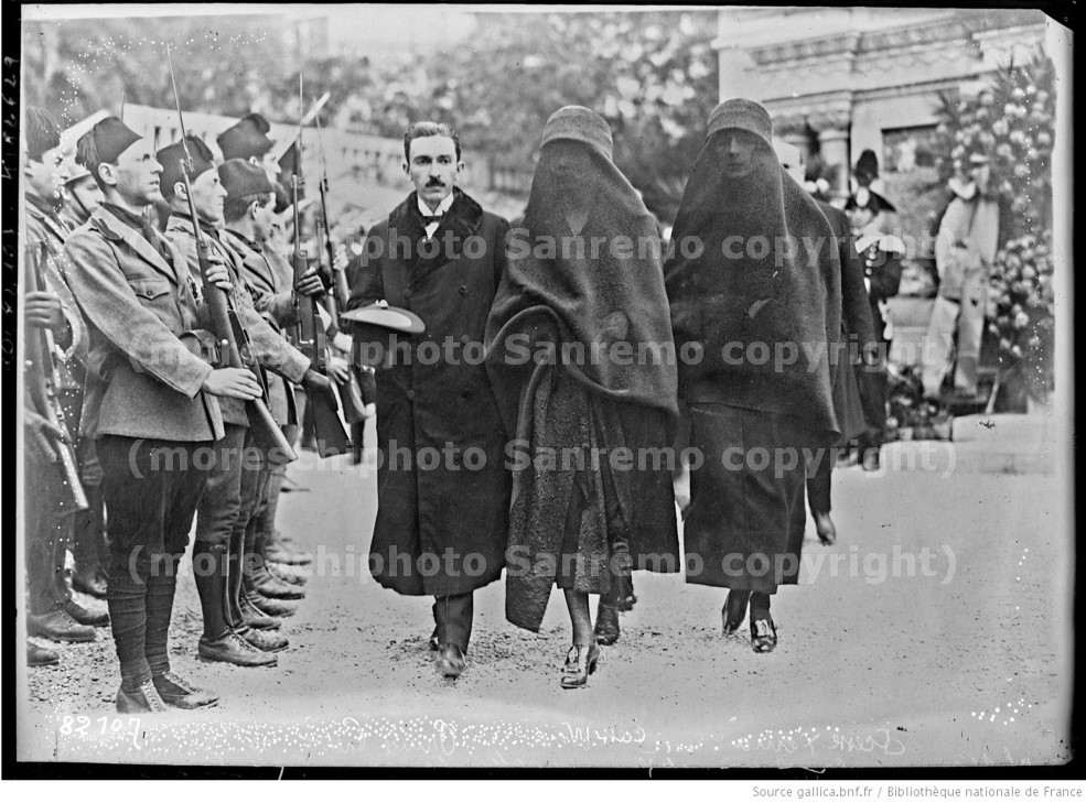 Principe-Pierre-del-Montenegro-principesse-Wera-e-Xenia-ai-funerali-della-Regina-del-Montenegro-Milena-18-marzo1923