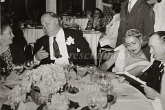 Oliver Hardy la signora Pier Busseti e Stan Laurel alla Pergola